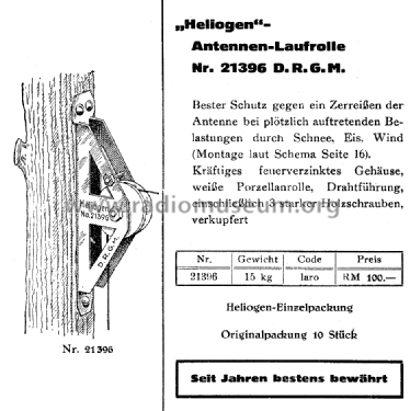 Antennenlaufrolle 21396; Heliogen, Hermann (ID = 1292975) Misc