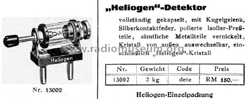 Aufsteck-Detektor 13002; Heliogen, Hermann (ID = 1321409) Radio part