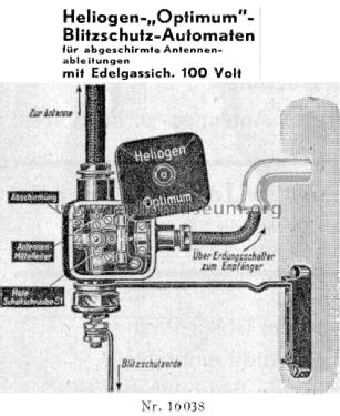 Blitzschutz-Automat 'Optimum' 16038; Heliogen, Hermann (ID = 2393548) mod-past25