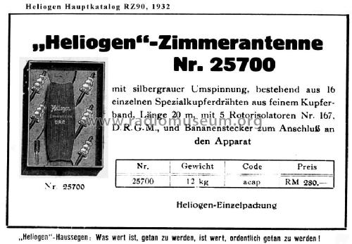 Zimmerantenne 25700; Heliogen, Hermann (ID = 1587359) Antenna