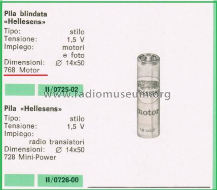 Armored Battery 768 Motor ; Hellesens Enke & V. (ID = 3117659) Power-S