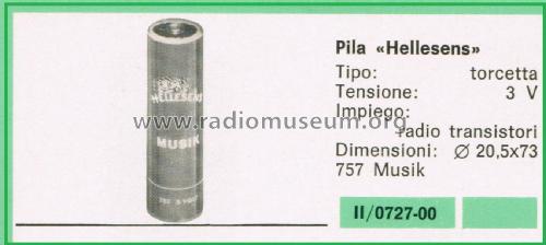 Battery 'Torcetta' 757 Musik - 2R10; Hellesens Enke & V. (ID = 3118064) Power-S