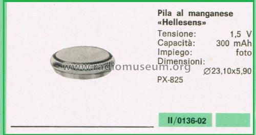 Manganese Battery - Pila al Manganese PX-825; Hellesens Enke & V. (ID = 3117107) Power-S