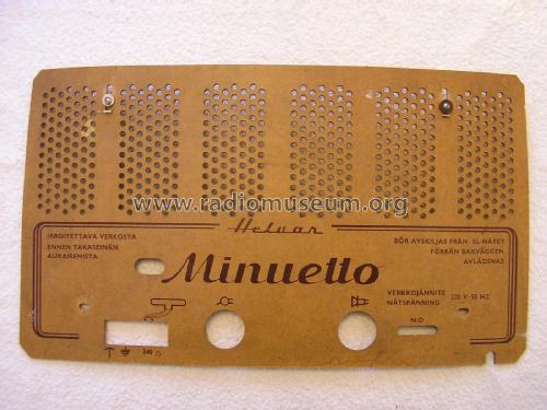 Minuetto ; Oy Helvar; Helsinki (ID = 2103330) Radio