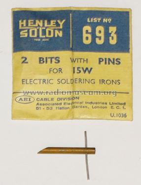 Soldering iron Henley Solon; Henley's, W.T., (ID = 2313110) Equipment