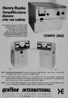 RF Linear Amplifier 3K-A; Henry Radio, Inc.; (ID = 2758460) Amateur-D