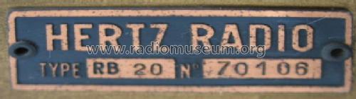 RB20; Hertz Radio; Torino (ID = 482212) Radio