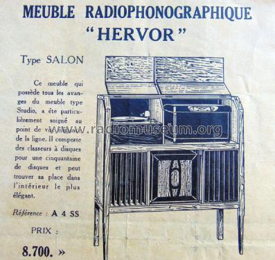 Meuble Radiophonographique Salon A4SS; Hervor, Herbelot & (ID = 2149278) Radio