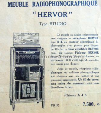 Meuble Radiophonographique Studio A4S; Hervor, Herbelot & (ID = 2149268) Radio