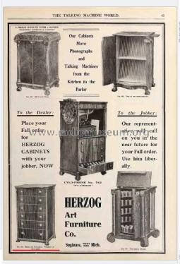 Cabinet for Musical Cylinders 713; Herzog Art Furniture (ID = 3029345) Cabinet