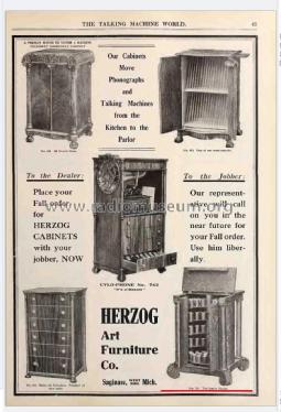 Cabinet for Musical Cylinders 729; Herzog Art Furniture (ID = 3029347) Cabinet