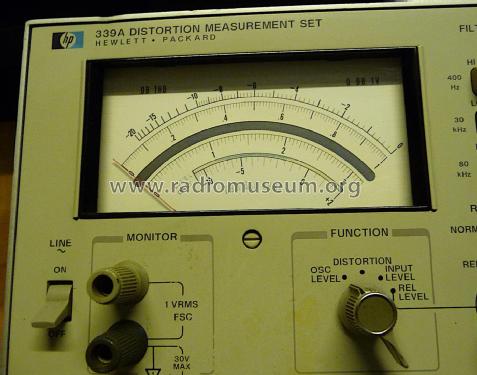 Distortion Measurement Set 339A; Hewlett-Packard, HP; (ID = 3058109) Equipment