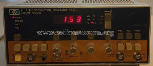 Pulse/Function Generator 20 MHz 8111A; Hewlett-Packard, HP; (ID = 2978431) Equipment