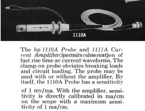 Current Probe 1110A; Hewlett-Packard, HP; (ID = 2964548) Equipment