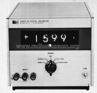 DC Digital Voltmeter 3430A; Hewlett-Packard, HP; (ID = 1948009) Equipment
