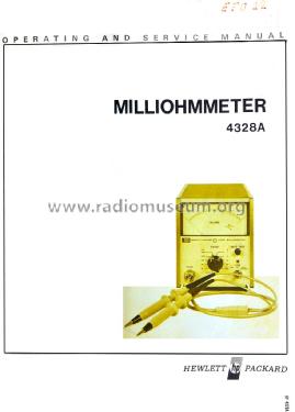 Milliohmmeter 4328A; Hewlett-Packard, HP; (ID = 2797184) Equipment