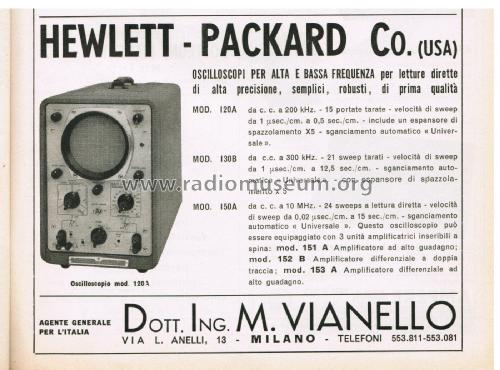 Oscilloscope 130B; Hewlett-Packard, HP; (ID = 2664826) Ausrüstung