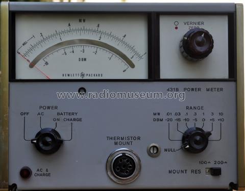 Power Meter 431B; Hewlett-Packard, HP; (ID = 1268440) Equipment