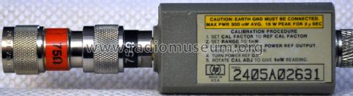 Power Sensor 8483A Equipment Hewlett-Packard, HP; Palo Alto, CA