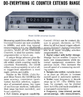 Universal Counter 5325B; Hewlett-Packard, HP; (ID = 2396436) Equipment