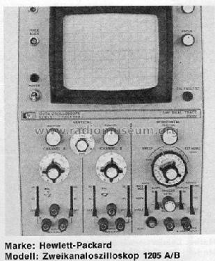 Dual Channel Oscilloscope 1205A/B; Hewlett-Packard, HP; (ID = 872097) Ausrüstung