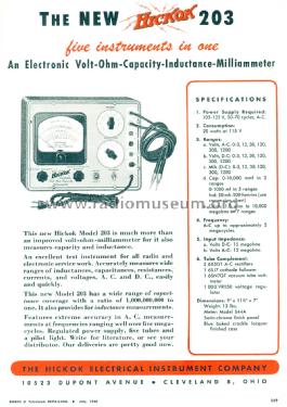 203 ; Hickok Electrical (ID = 1129423) Equipment