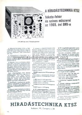 Color TV Complex Generator TR-0873 / K12-001; Hiradástechnika (ID = 1628661) Equipment