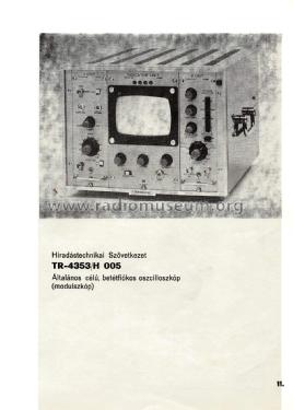 TV Modul Scope Tr-4353 / H005; Hiradástechnika (ID = 2664542) Equipment