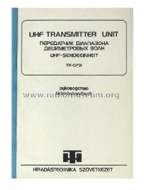 UHF Transmitter Unit TR-0731; Hiradástechnika (ID = 798874) Equipment
