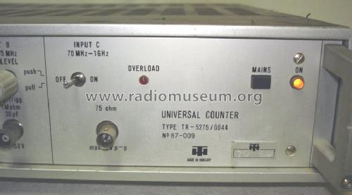 Universal Counter TR-5275/0044; Hiradástechnika (ID = 1453613) Equipment