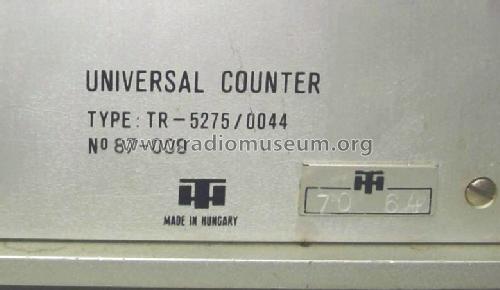 Universal Counter TR-5275/0044; Hiradástechnika (ID = 1453614) Equipment