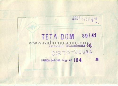 Antenna TETA Domino; Hiradótechnikai (ID = 1838816) Antenna