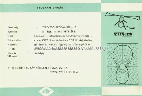 Room Aerial, Szobaantenna TESZA 612/1 C; Hiradótechnikai (ID = 1046256) Antenna