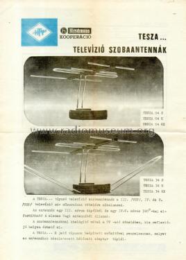 Televiziós szobaantenna / TV Roomantenna - IV-V. sáv/Band TESZA 04KE; Hiradótechnikai (ID = 2718439) Antena