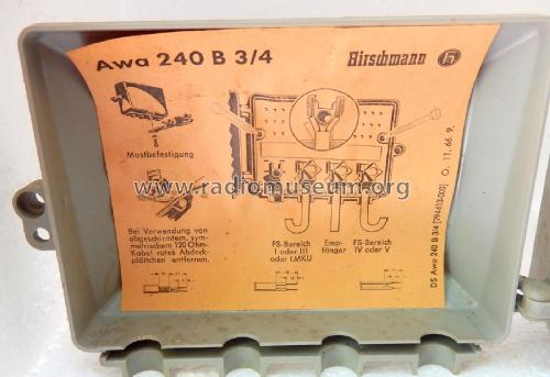 Antennenweiche Awa 240 B 3/4; Hirschmann GmbH & Co (ID = 2542656) Misc