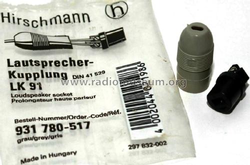 Lautsprecher-Kupplung LK9, LK91; Hirschmann GmbH & Co (ID = 3026168) Radio part