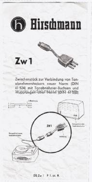Zwischenstück Zw 1 ; Hirschmann GmbH & Co (ID = 3046068) Bauteil