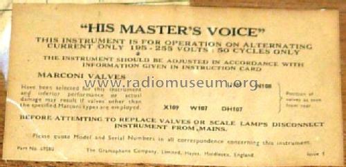 1508; HMV Brand, His (ID = 1952754) Radio