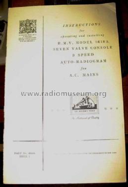 3 Speed Auto-Radiogram 1618A; HMV Brand, His (ID = 2297345) Radio