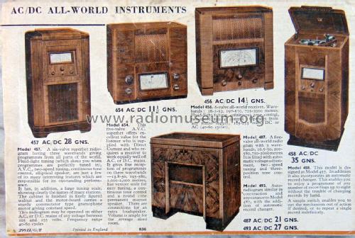 All World Radiogram 493; HMV Brand, His (ID = 2416338) Radio