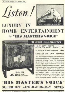 524; HMV Brand, His (ID = 2706585) Radio