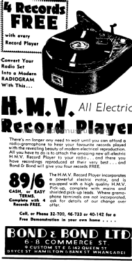 All Electric Record Player ; His Master's Voice N (ID = 2929470) R-Player