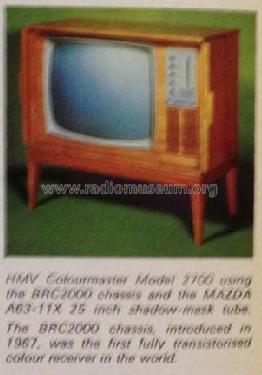 Colourmaster 2700 Ch= BRC 2000; HMV Brand, His (ID = 1746801) Televisión