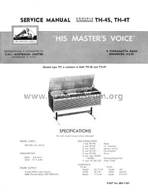 Internationale TH-4S Ch= TH; His Master's Voice (ID = 2689294) Radio