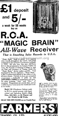 RCA Magic Brain 118; His Master's Voice N (ID = 2739745) Radio