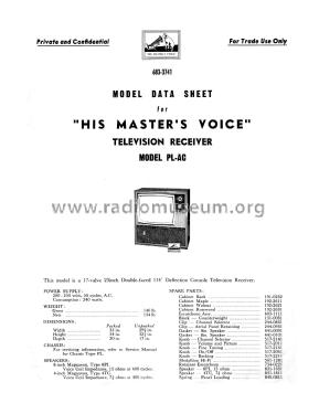 Savoy PL-AC Ch= PL Series 1; His Master's Voice (ID = 2558098) Television