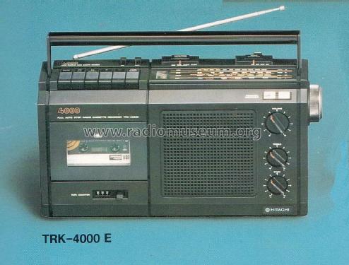 4Band Radio Cassette Recorder TRK-4000 E; Hitachi Ltd.; Tokyo (ID = 1876661) Radio