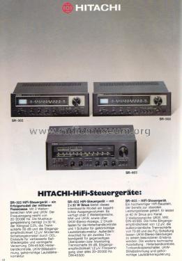 AM-FM Stereo Receiver SR-302; Hitachi Ltd.; Tokyo (ID = 1876460) Radio