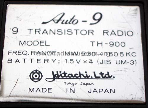 Hi-Phonic Auto 9 TH-900; Hitachi Ltd.; Tokyo (ID = 349526) Radio