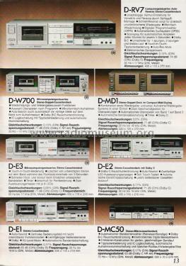 Auto Reverse Cassette Tape Deck D-RV7; Hitachi Ltd.; Tokyo (ID = 1875824) R-Player